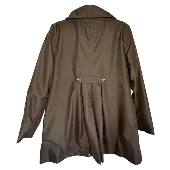Land's End Trench Rain Coat Chocolate Brown Size Medium 10-12 - Picture 3 of 11